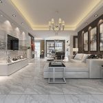 Bí quyết trang trí phòng khách nhà ống có cầu thang gây ấn tượng